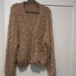 Cozy Brown Fuzzy Sweater